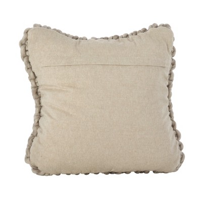 Beige Mist 18" Square Chunky Wool Cable Knit Throw Pillow Set