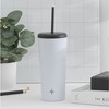 JoyJolt Vacuum Insulated Tumbler with Flip Lid and Straw Stainless Steel Tumbler for Hold/Cold Drinks Leakproof Water Bottle - 3 of 4