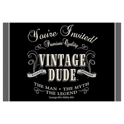 8ct Vintage Dude Invitations