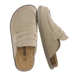 CUSHIONAIRE Zola Women’s Penny Clog Mule – Suede Slip-On with Memory Foam, Cork Footbed & Flexible Outsole - 1 of 4