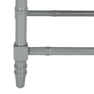 Gray Bamboo Style Square Accent Table