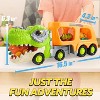 Joyfy Dinosaur Truck Toys, Carrier Truck Toys with 6 Rubber Car Vehicles, Easter Christmas Birthday Gift for Kids Toddlers 2 3 4 5 6 Years Old - 2 of 4