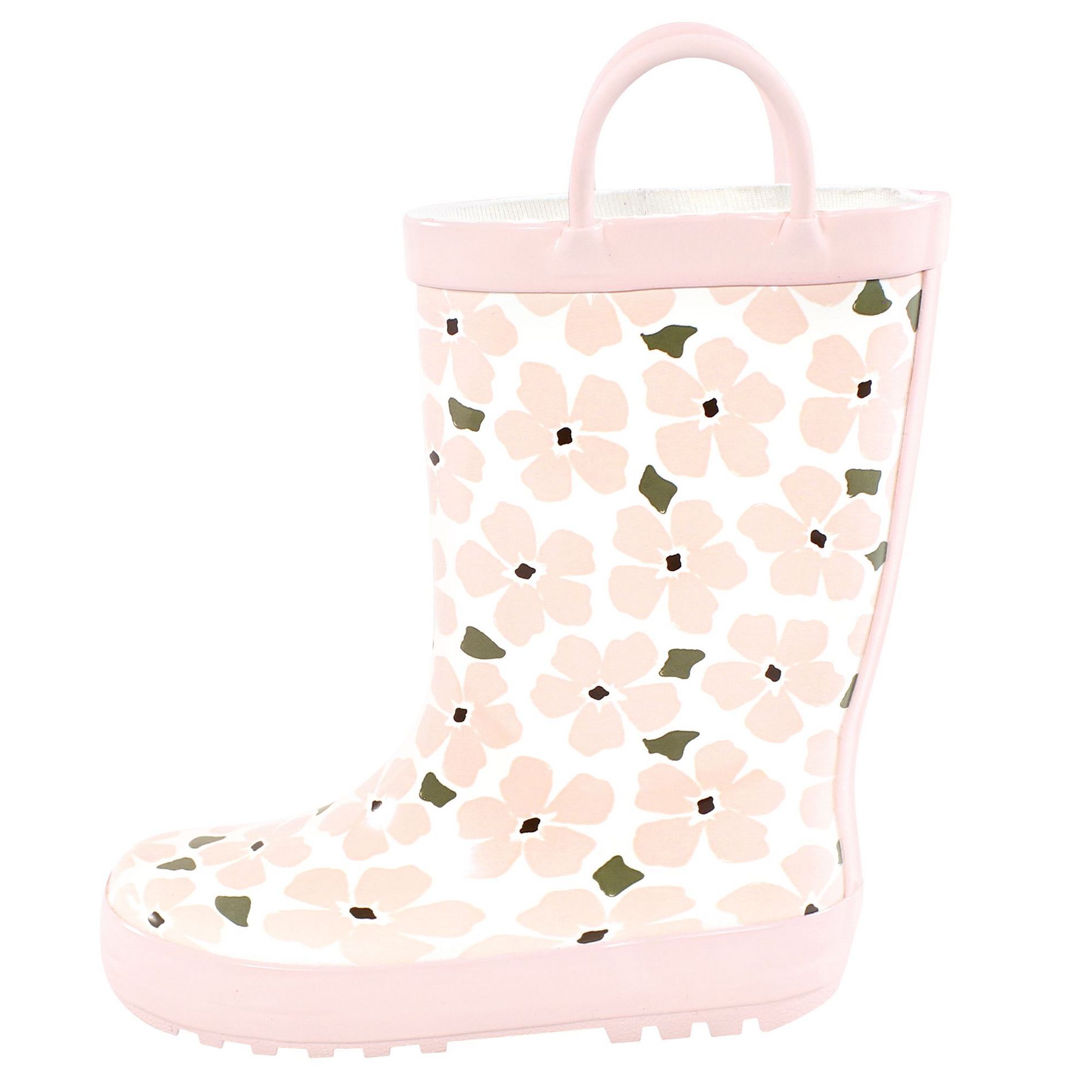 Hudson Baby Girls Rain Boots, Pink Sage Floral