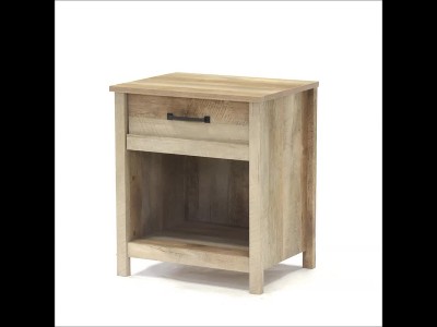 Mystic Oak Vintage-Inspired Nightstand with Storage Drawer