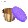 Unique Bargains Silicone Stainless Steel Leak-proof Colorful Lids Purple Food Storage Container - 3 of 4