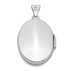 Black Bow Jewelry 14k White Gold 21mm Hand Engraved Floral Oval Locket - 3 of 4