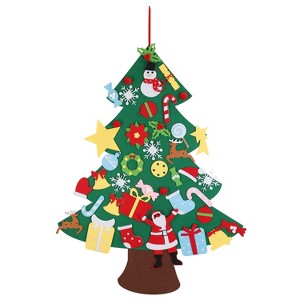 iMountek"DIY Felt Christmas Tree with 41 Detachable Ornaments for Kids - Fun Wall Hanging Xmas Decor Gift"Multicolor - 1 of 4
