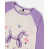 Deux par Deux Girl Jersey Raglan Sleeve Tee Lavender - 4 of 4