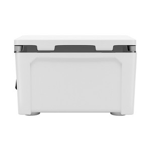 VEVOR Portable Cooler, 26 QT Hard Cooler with Ice Retention, Heavy-Duty Handles and Strap, Lightweight Rigid Material Insulated Portable Cooler,Gray - 1 of 4