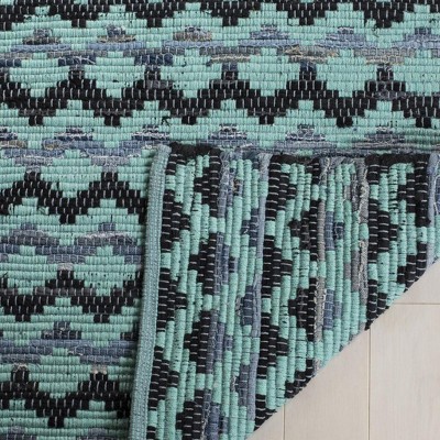 Coastal Montauk Black Cotton-Wool Flat Weave 3x5 Rug