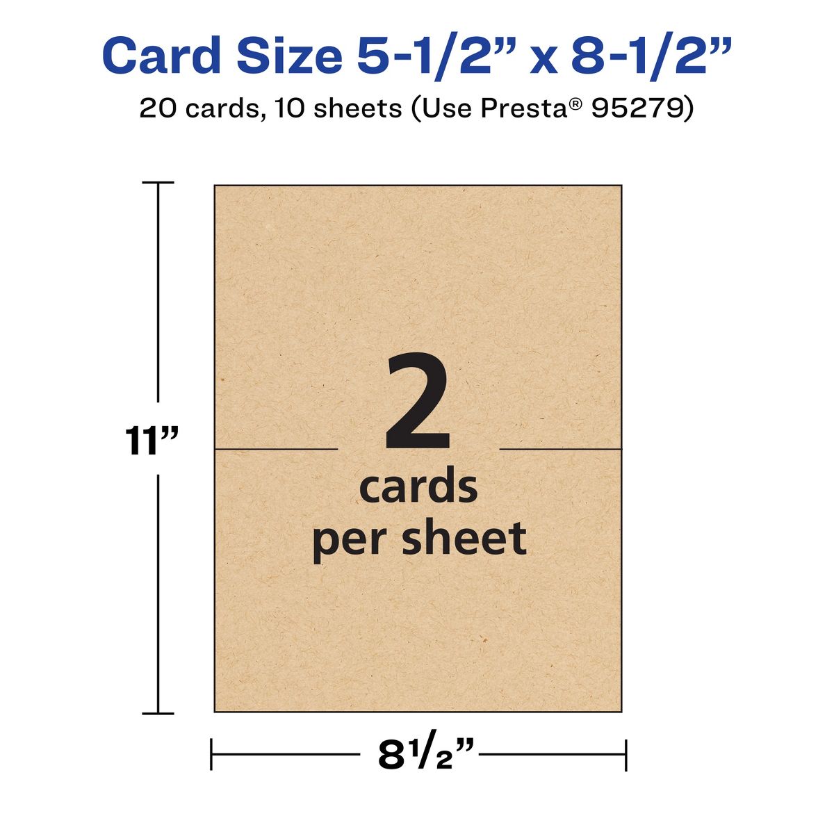 Avery 5-1/2" x 8-1/2" Rectangle, Kraft Brown Invitation Cards - thumbnail 10