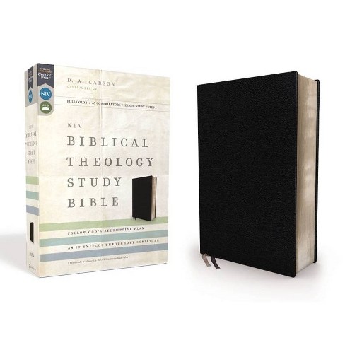 Niv, Biblical Theology Study Bible, Bonded Leather, Black, Comfort ...