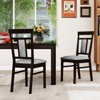 Tangkula Modern Home Dining Chair Set of 4 w/Upholstered Seat & Backrest Rubber Wood Legs - 2 of 4