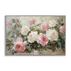 Stupell Industries Rose Bouquets Pink and White Framed Giclee Art - 1 of 4