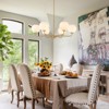LLHZSY 35 2/5" Milky White Glass Globes Chandelier 6-Light Iron & Glass Fixture, Adjustable-Gold - 3 of 4