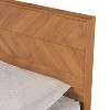Galano Queen Weiss Clara Bed with Headboard – Amber Walnut - 4 of 4