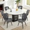 CLIHOME Set of 2 Modern Upholstered Leather Dining Chairs, Comfortable Dining Chairs with Thick Cushions & Metal Legs - 4 of 4