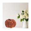 Transpac Wood 8.5 in. Orange Harvest Rosette Pumpkin - 3 of 4