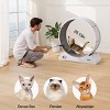 Angel Sar Cat Exercise Wheel, 31.5 Inch Large Indoor Cat Running Wheel Treadmill with Silent Rollers, White Pet Fitness Equipment - 3 of 4