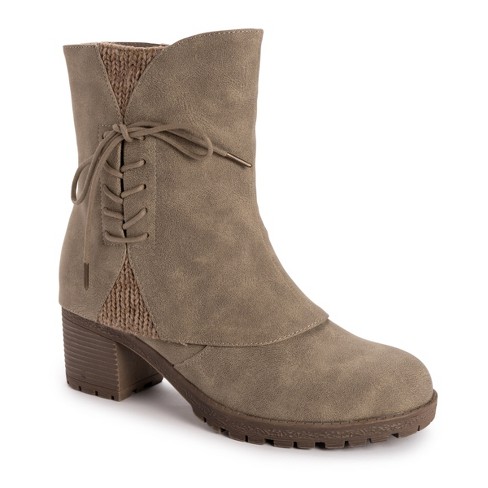 Muk Luks Women s Lucy Lillith Boots Taupe 6 Target