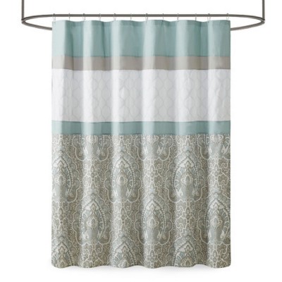 LunaLulinlk Printed and Embroidered Shower Curtain