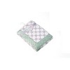 Bacati - Grey Dots with Solid Border Blanket (Grey Dots/Mint Border) - 4 of 4