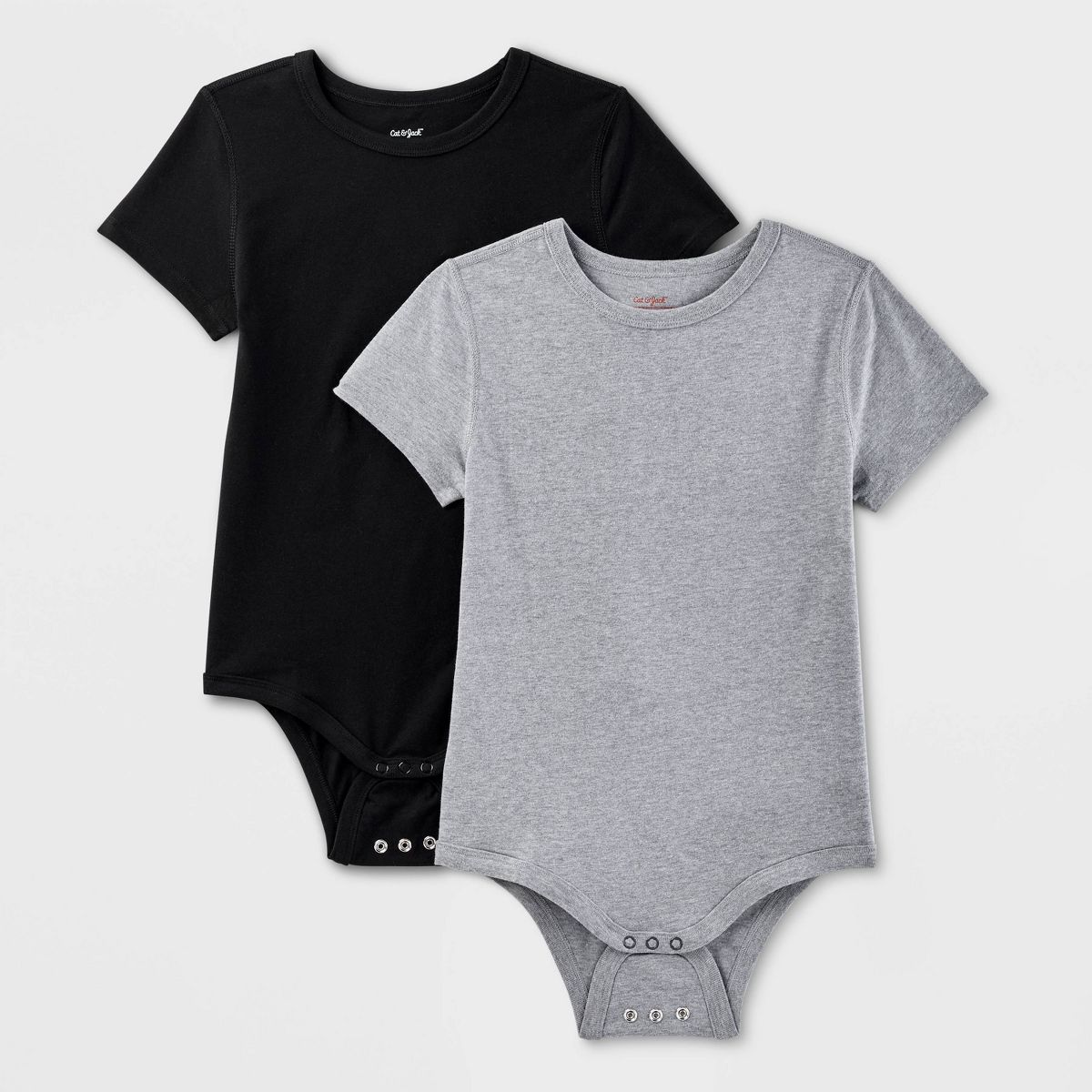 Kids' Adaptive Short Sleeve 2pk Bodysuit - Cat & Jack™