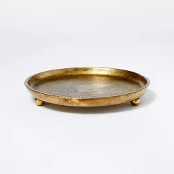 Cast Metal Candle Tray Gold - Threshold™ designed with Studio McGee