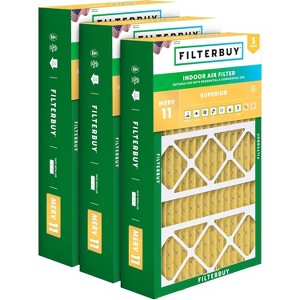 Filterbuy 17x26x4 Air Filter (3-Pack), Pleated MERV 11 Allergen Defense Replacement HVAC AC Furnace Air Filters Replacement for Lennox - 1 of 4