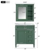 NicBex Bathroom Vanity with Sink,Bathroom Sink Vanity with 2 Drawers on the right,30 inch Bathroom Sink Cabinet for Bathroom,Green White - 3 of 4