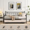 Garvee 2 in 1 Sofa Bed Frame, Convertible Modern Twin Size Metal Daybed Pull Out Trundle Sofa Bed, for Bedroom Living Room Guest Room - 3 of 4