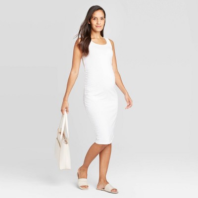 target white maternity dress