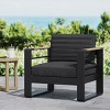Set of 2 Outdoor Metal Club Chair,Open Backrest Patio Arm Chair with Aluminum Frame,Water Resistant Cushions Lounge Club Chair-Koiai - 3 of 4