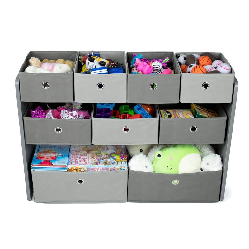 Camden Fabric Kids&#39; Toy Organizer with 9 Storage Bins Gray - Humble Crew, 4 of 9