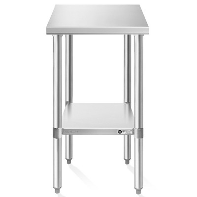 KUTLER Heavy Duty Stainless Steel Kitchen Prep Table with Adjustable Shelf