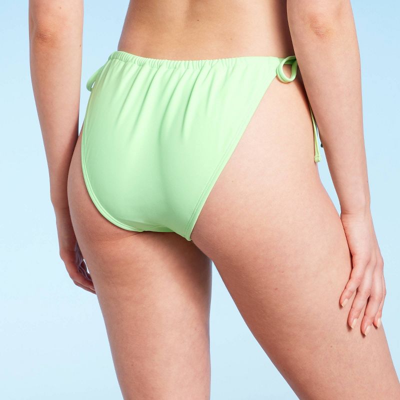 Women's Adjustable Coverage Side-Tie Bikini Bottom - Wild Fable™ Light Green, 3 of 17