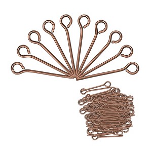 Unique Bargains DIY Craft Necklaces Bracelets Earrings Jewelry Making Iron 21 Gauge Eye Pins 500 Pcs - 1 of 4