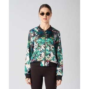 X BY GOTTEX Satin Bomber Jacket in Various Colors - 1 of 4