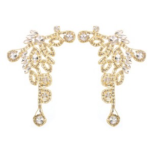 Unique Bargains Sparkling Elegant Wedding Crystal Rhinestone Applique for DIY Sewing - 1 of 4