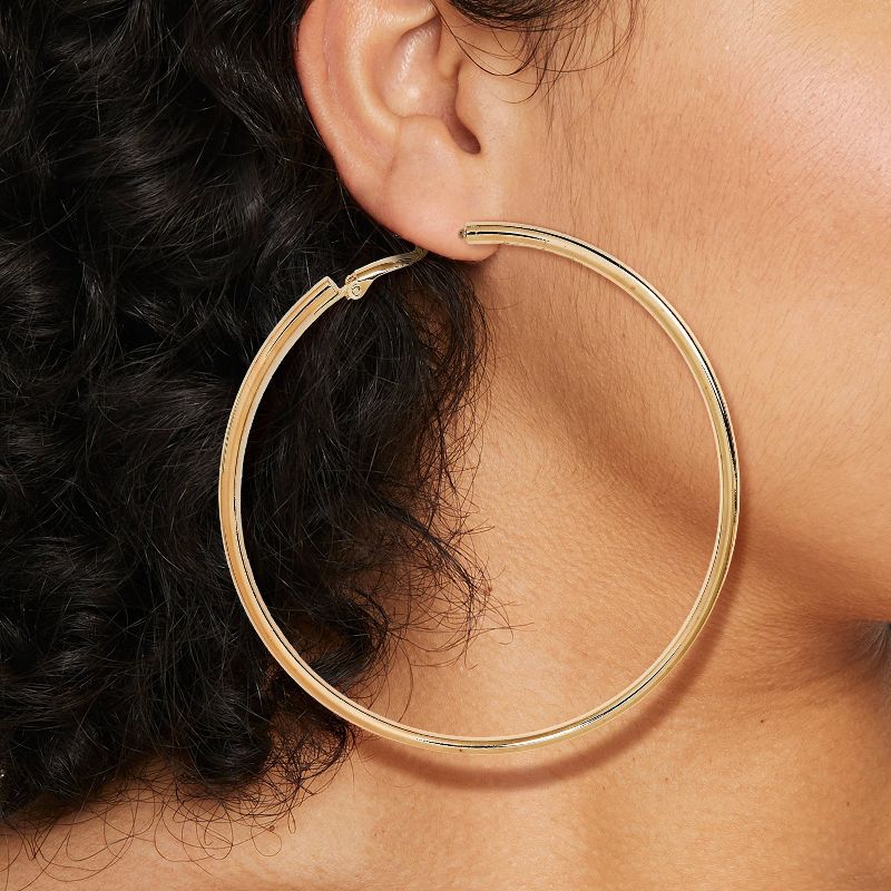 Tubular Hoop Earrings - A New Day&#8482; Gold, 3 of 5