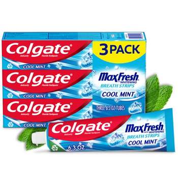 Colgate Max Fresh Toothpaste with Mini Breath Strips - Cool Mint - 6.3oz