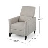 GDFStudio Alscot Contemporary Fabric Pushback Recliner with Nailhead Accents - 3 of 4