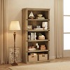 5-Tier Book Shelf, Tall Floor Standing Bookshelf, Modern Wide Display Storage Shelves for Home Office Living Room Bedroom - 3 of 4