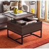 Kristie Contemporary Lift Top Coffee Table - Dark Oak/Black - Safavieh - 3 of 4