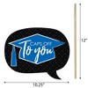 Big Dot of Happiness Funny Blue Graduation Party Photo Booth Props Kit - 10 Piece - 3 of 4