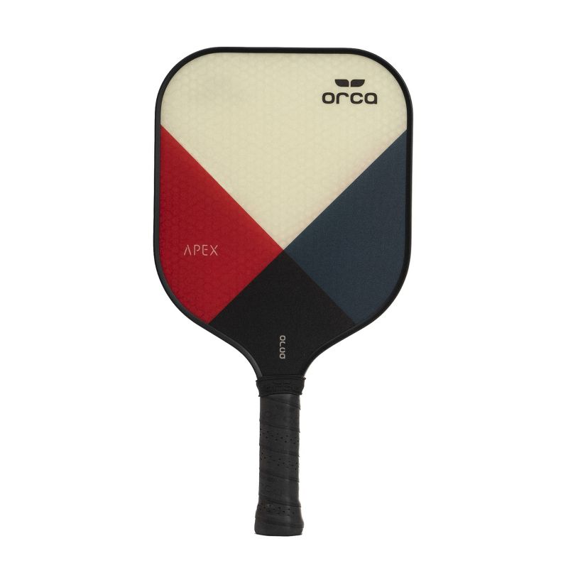 Orca Apex Polymer Honeycomb Pickleball Paddle with Carry Bag - White/Blue/Red, 3 of 7