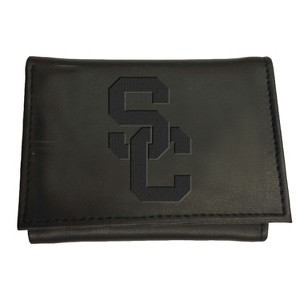 Evergreen NCAA USC Trojans Black Leather Trifold Wallet Officially Licensed with Gift Box - 1 of 1