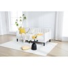Twin Size Upholstered Daybed with Ribbed Tufted Backrest - 3 of 4