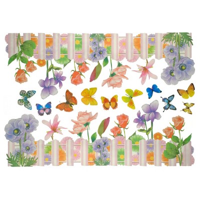 Slickblue Floral Dream Large Wall Decals 20.1"x30.7" – Beautiful Vinyl Stickers for Living Room & Bedroom