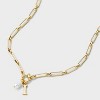 14K Gold Dipped Pearl Charm on Chain Initial Necklace - A New Day Gold - 4 of 4